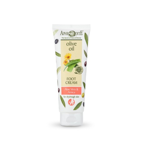 " Aphrodite Aloe Vera Foot Cream for Dry Skin with Olive Oil"