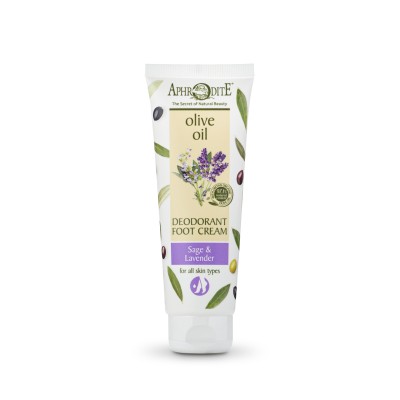 "Aphrodite Antibacterial Foot Cream with Sage and Lavender"