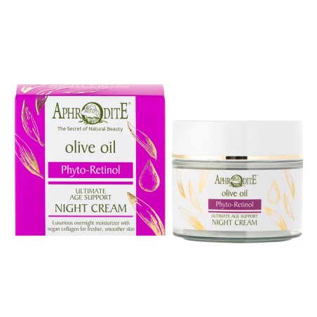 Ultimate Age Support Olive Oil Night Cream with Phyto-Retinol by Aphrodite Skincare