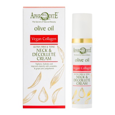 Ultra Firm & Tone Neck & Décolleté Olive Oil Cream with Vegan Collagen by Aphrodite Skincare